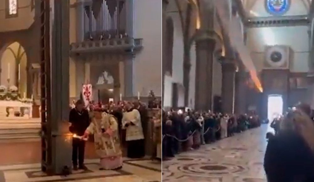 La paloma-cohete de la Pascua en Florencia