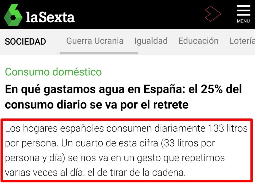 Malditos derrochadores que tiráis de la cadena...
