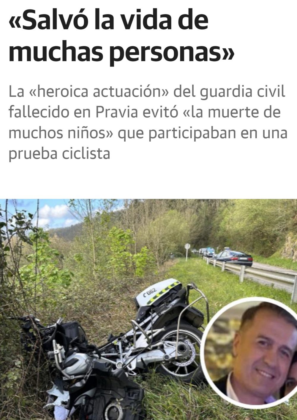 Me gustaría saber qué piensan esos del ACAB cuando un agente de policía salva la vida a su hijo