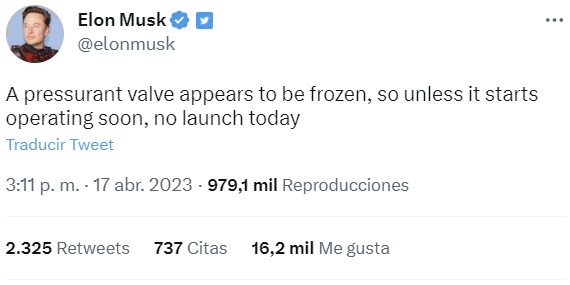 Finalmente no habrá lanzamiento: se postpone el despegue de la StarShip