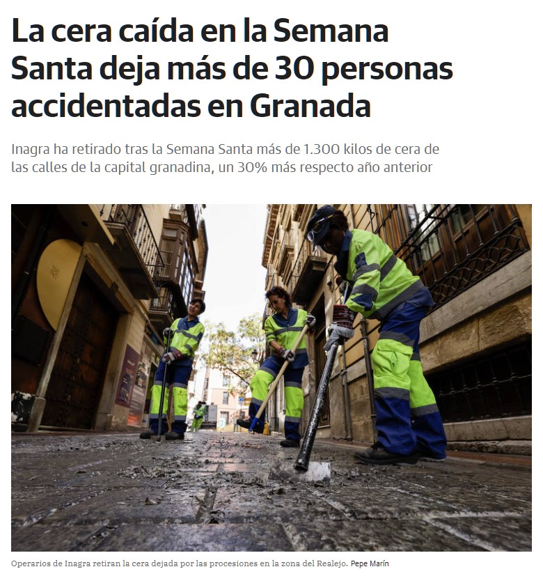 Derramaremos toneladas de cera por las calles de Granada... ¿Qué podría salir mal?