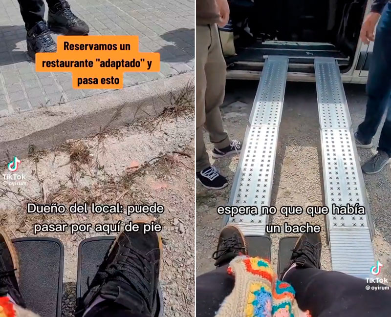Una mujer con discapacidad reserva en un restaurante adaptado y... hay movida.