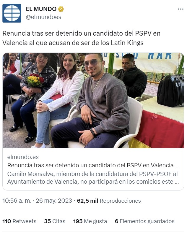 El Partido Socialista (PSPV) denuncia al PP ante la Junta Electoral por compra de votos.
