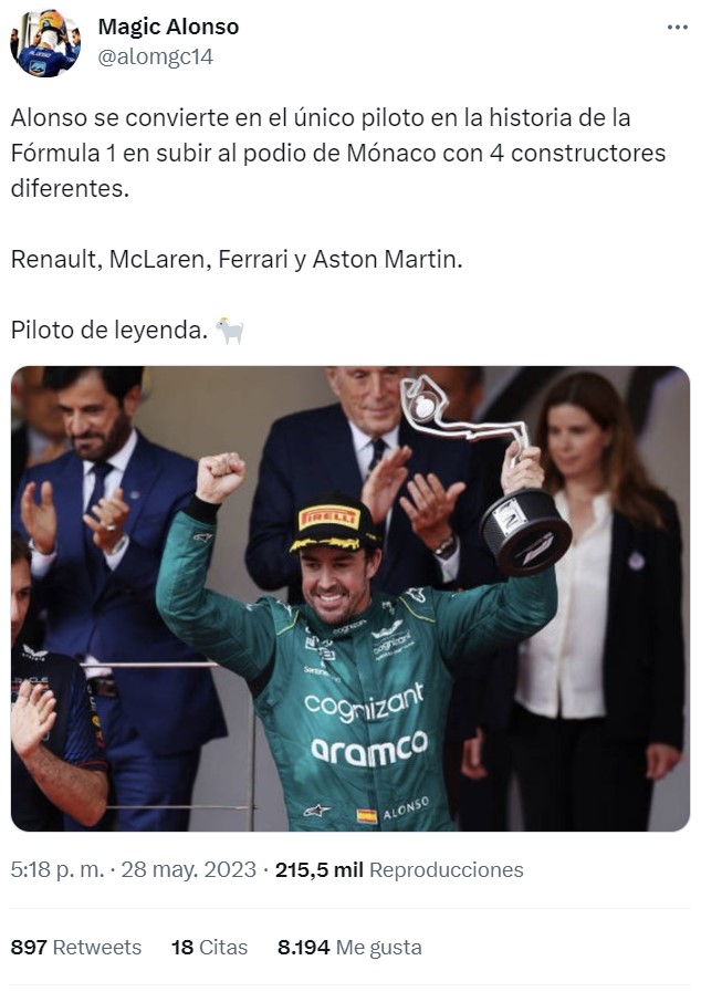 Alonso ha conseguido un récord singular