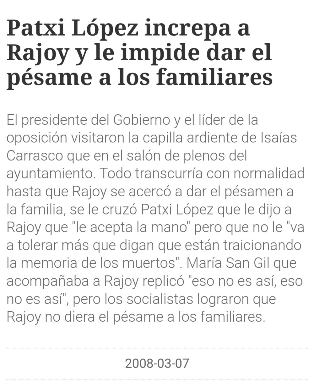 Patxi López, indignado, pero con su yo del pasado