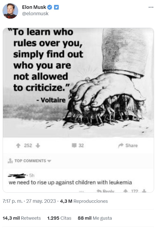 "Para saber quién manda sobre ti, simplemente busca a quién no tienes permitido criticar"