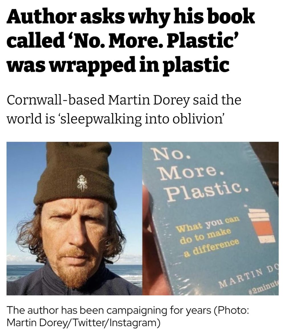 Autor pregunta por qué su libro "No.Más.Plástico." viene envuelto en plástico