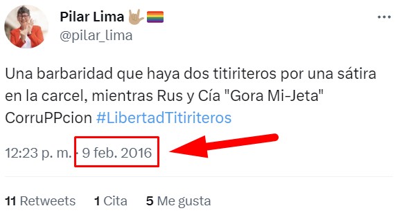Pilar Lima: comprometida con el derecho a la sátira... pero no mucho.