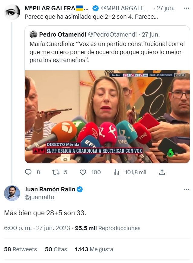 Otra que no podría dormir si pactaba con un partido...