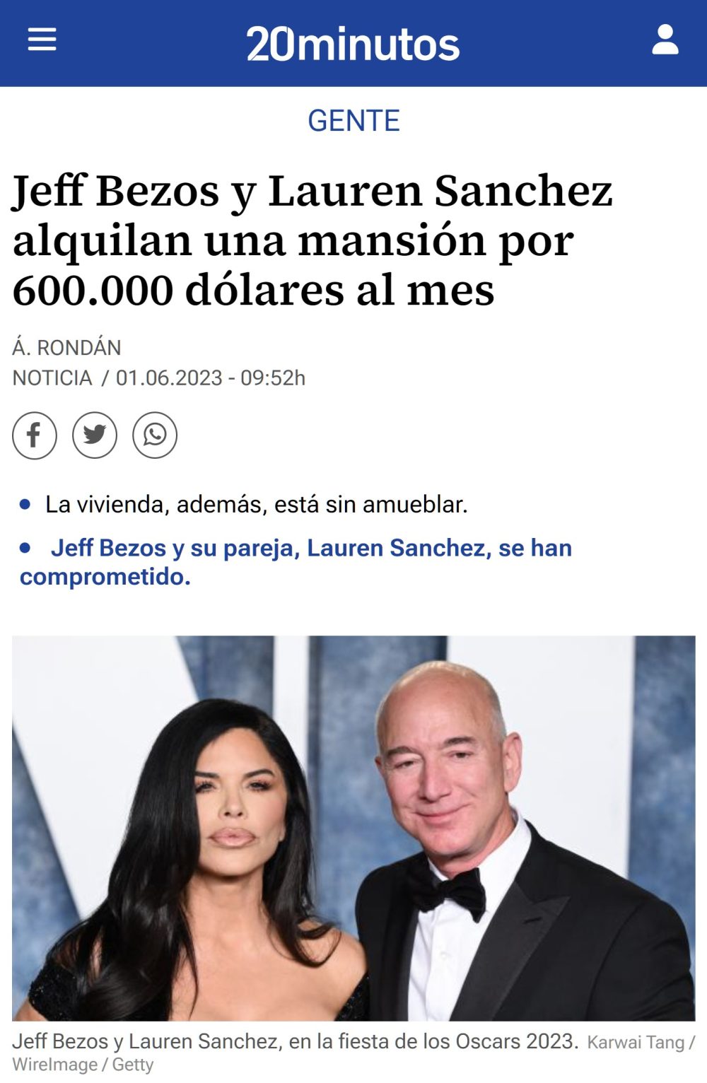 Jeff Bezos se deja en alquiler la friolera de 446 salarios mínimos interprofesionales españoles.