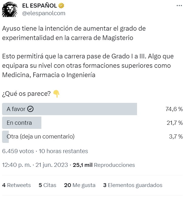 Ayuso quiere maestros de élite, y para ello pretende subir a categoría III la carrera de Magisterio.