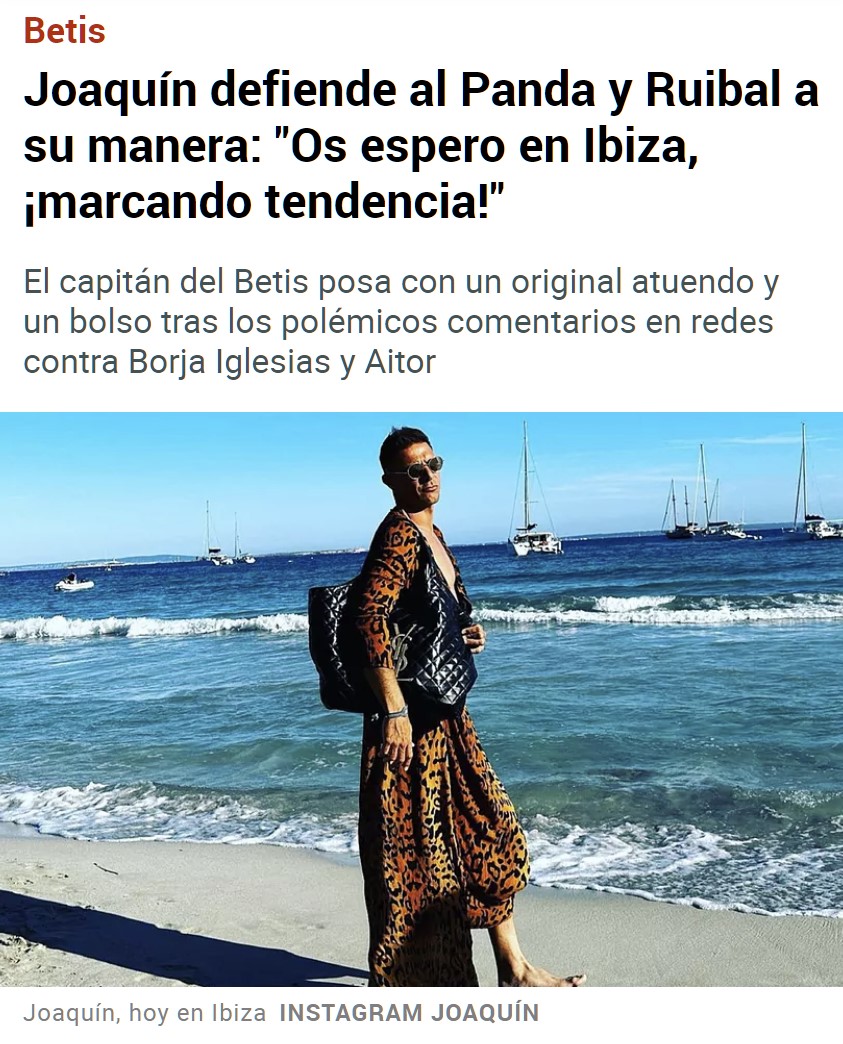 Joaquín acaba con la polémica poniéndose un vestido moteado combinado con un bolso de Yves Saint Laurent