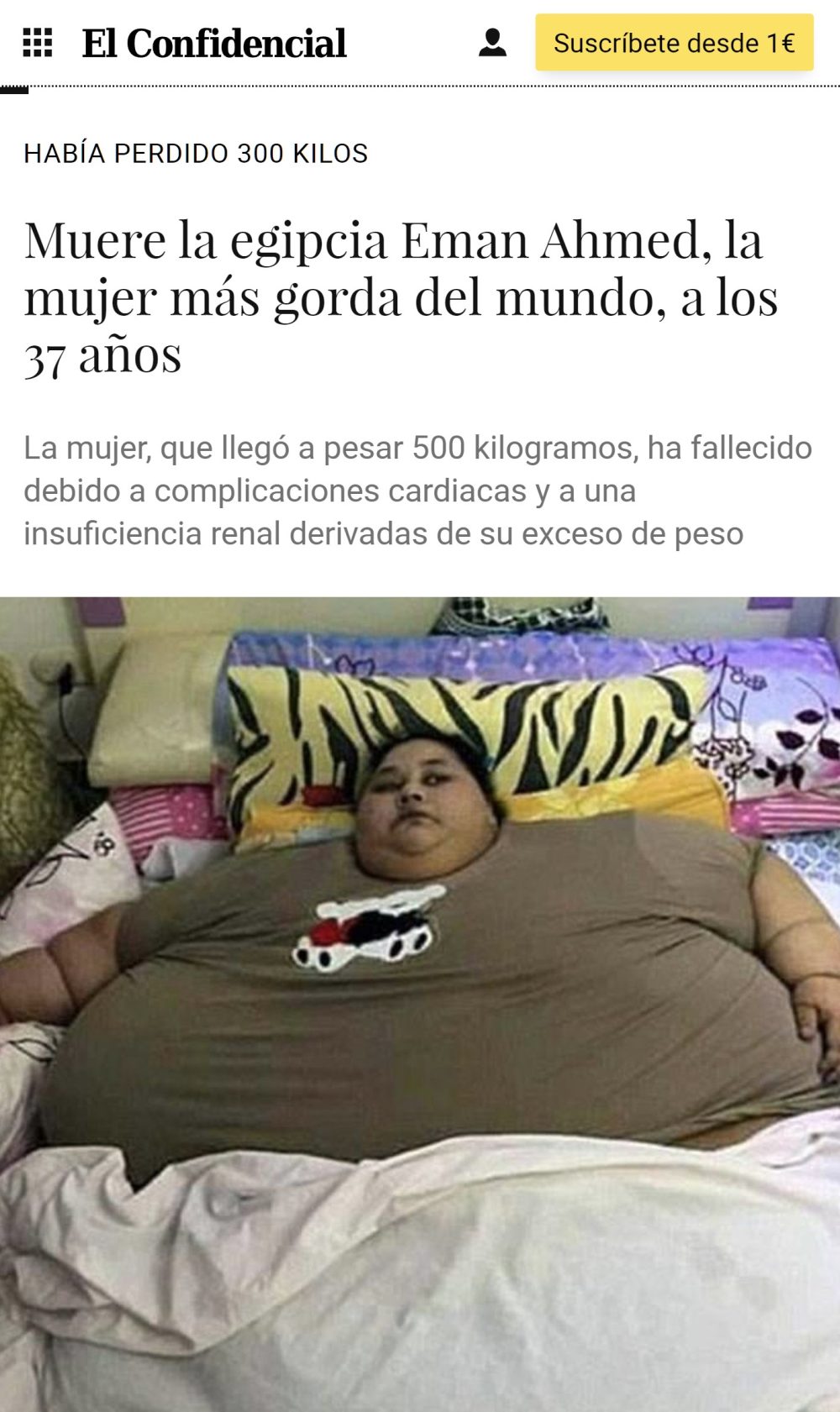 Murió por querer arreglar en poco tiempo lo que había estropeado con malos hábitos durante mucho tiempo.