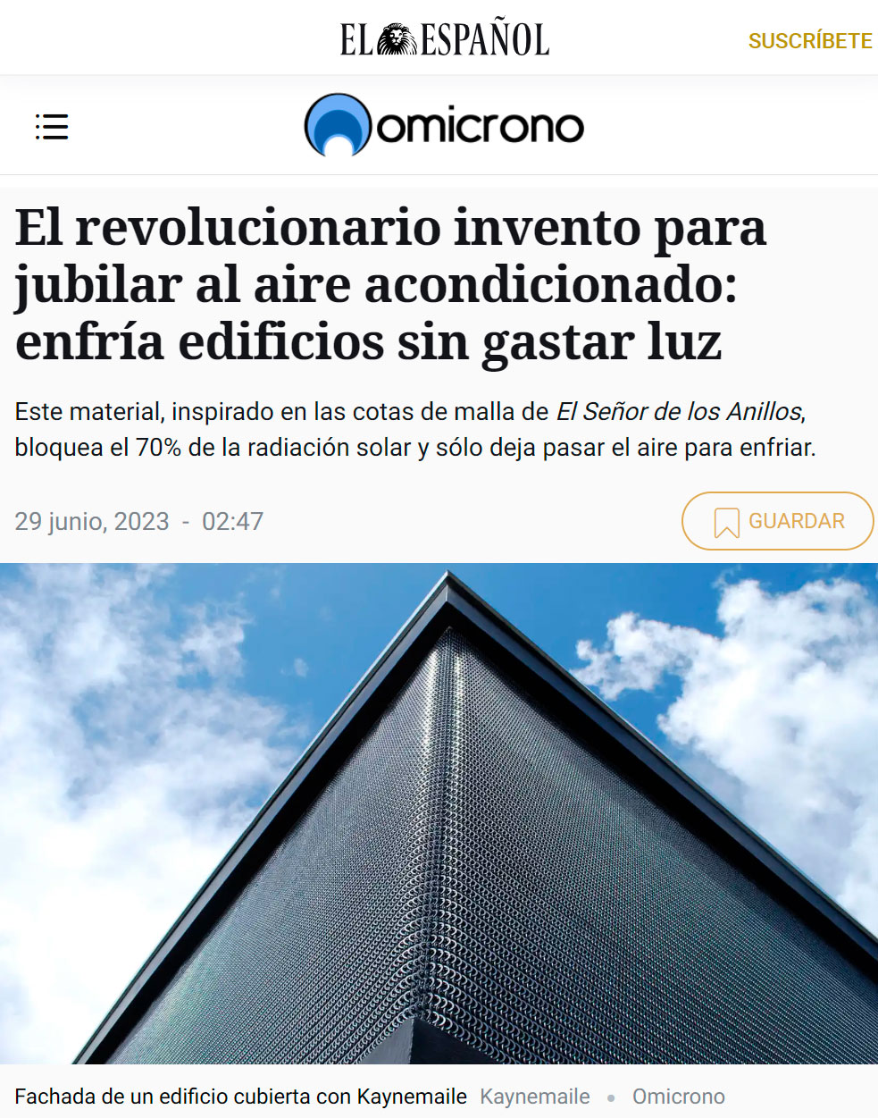 ¿Sabías que el director artístico del Señor de los Anillos patentó un sistema que ha revolucionado el aislamiento de edificios?