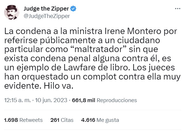 Que Ángela Rodríguez Pam le de like a un hilo sarcástico sobre la supuesta persecución a Irene Montero, es un buen resumen de la legislatura