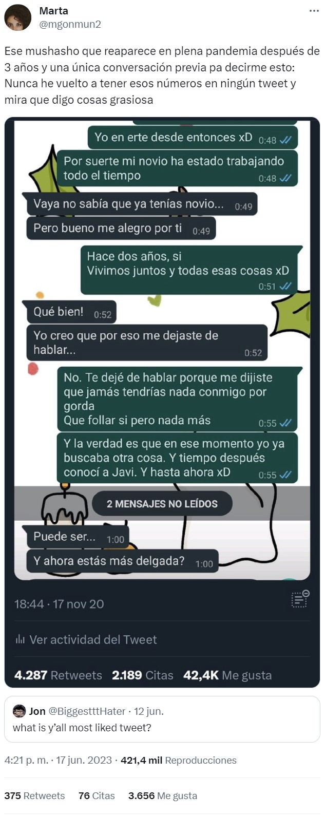 Actualización de estado.