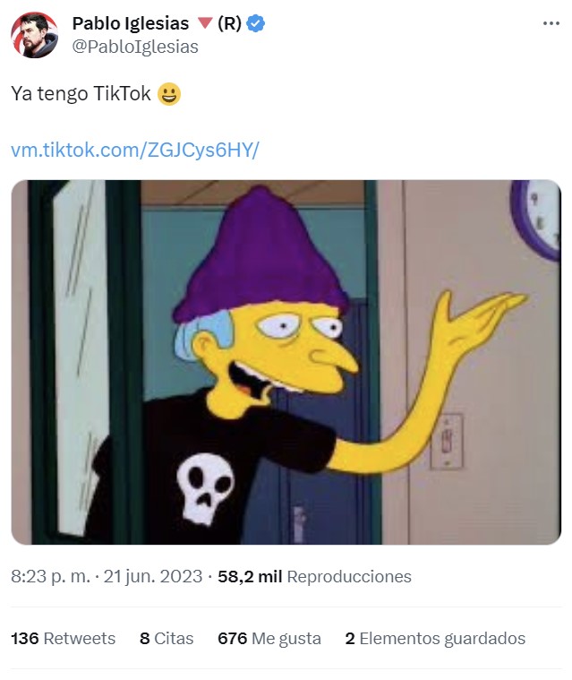 Pablo Iglesias estrena TikTok.