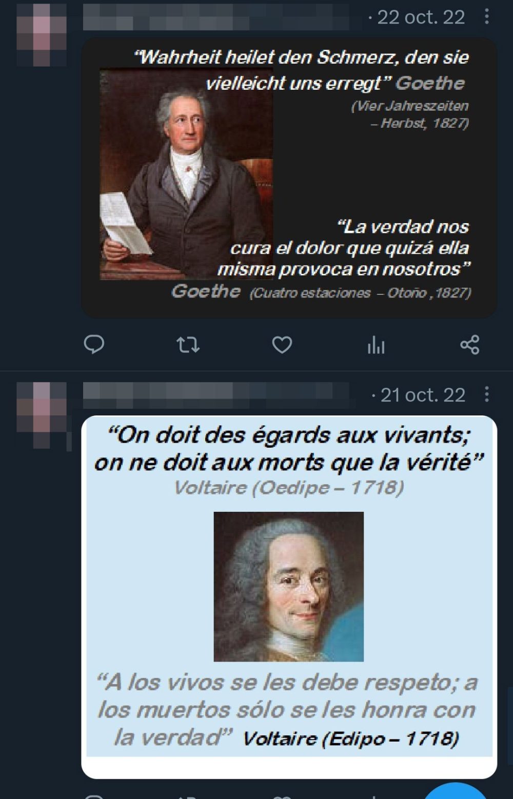 Un profesor de la universidad de Sevilla palma el año pasado y su mujer (profesora en la misma uni) entra a su Twitter para dar la noticia de su fallecimiento a los seguidores y... descubre chats que prueban una cornamenta de 20 años.