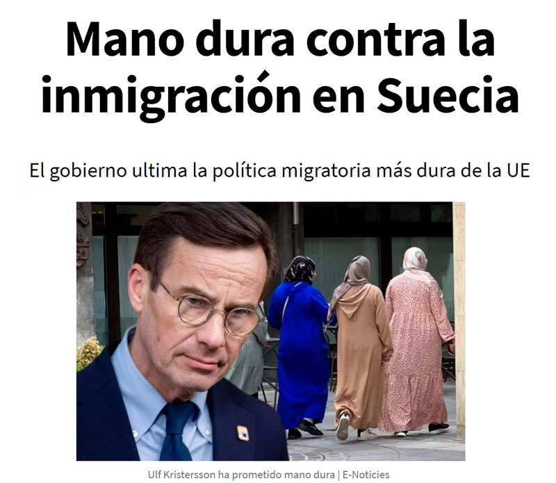 Suecia: después de abusar del buenismo durante época de vacas gordas, viene Paco con las rebajas.