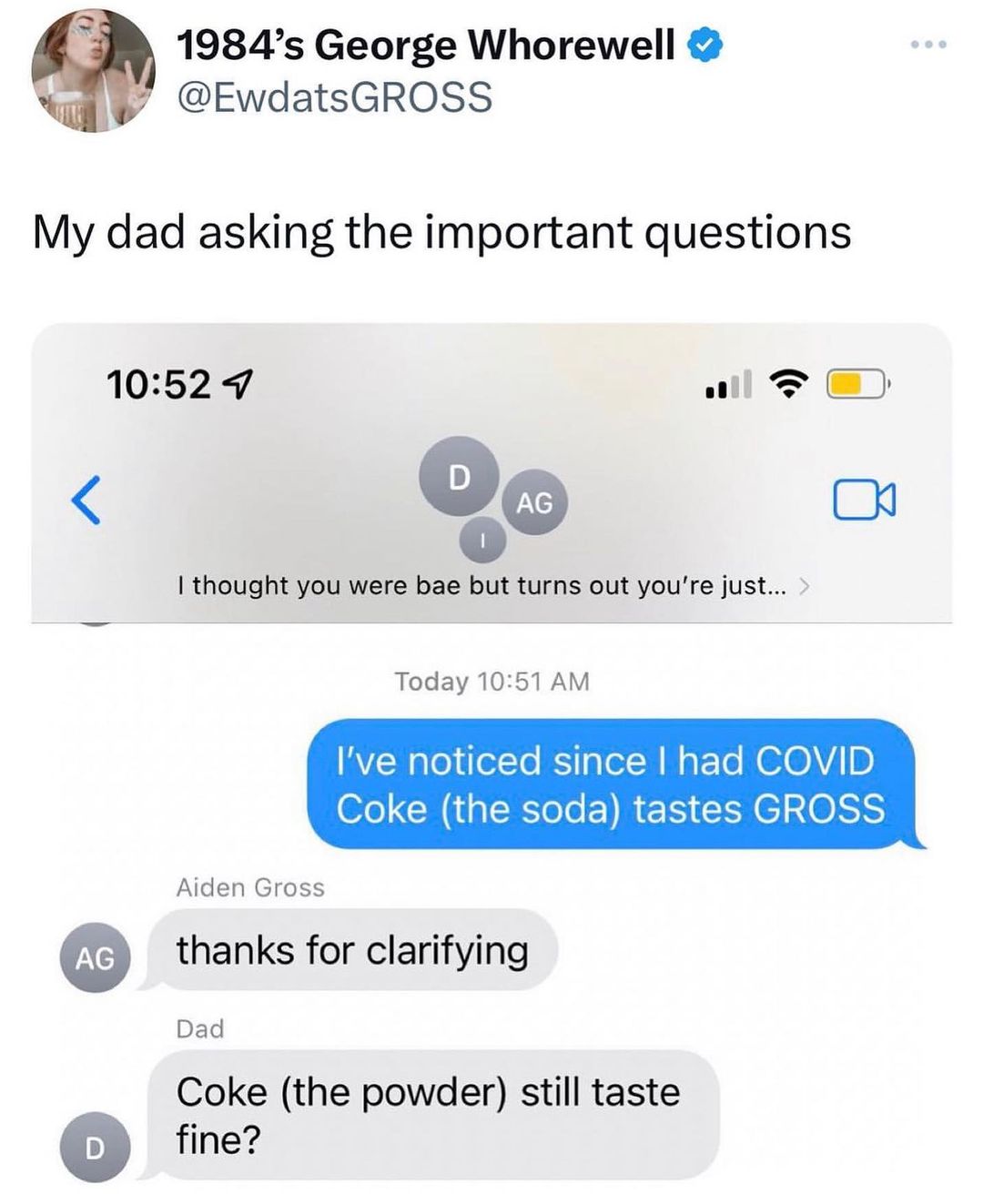 "Mi padre haciendo las preguntas importantes"