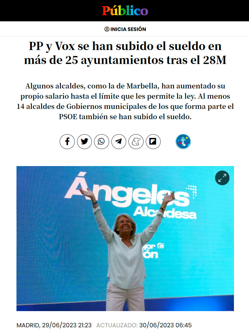 Hay dos tipos de políticos españoles: los que se han subido el sueldo, y los que se lo subirán.