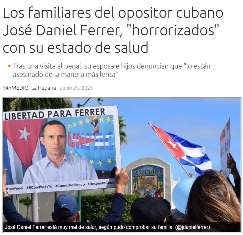 Las 3 enfermedades más temidas: El Cáncer, el SIDA, y... ser opositor en Cuba y Rusia.