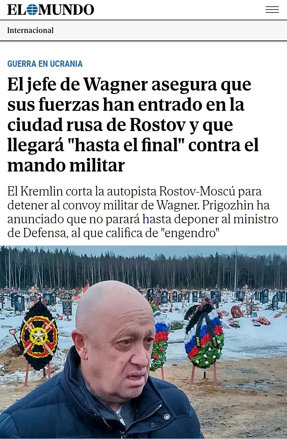 Rusia está en pleno intento de golpe de estado al aparato militar.