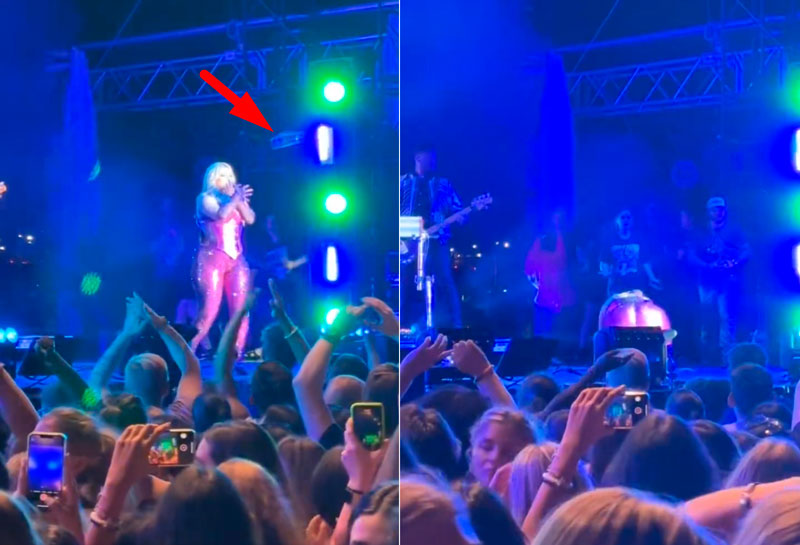 Un móvil impacta contra la cabeza de la cantante Bebe Rexha