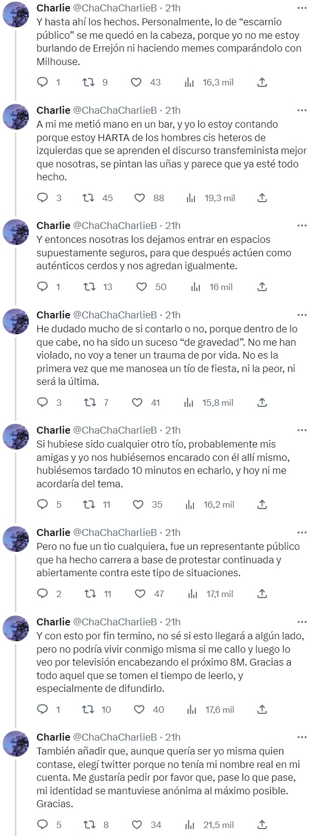 Errejón tocando un cuIo: la historia que emocionó a Pedro Almodóvar