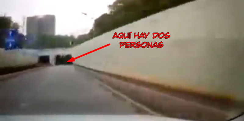 Los buenos reflejos de este conductor evitan un atropeIIo doble casi seguro