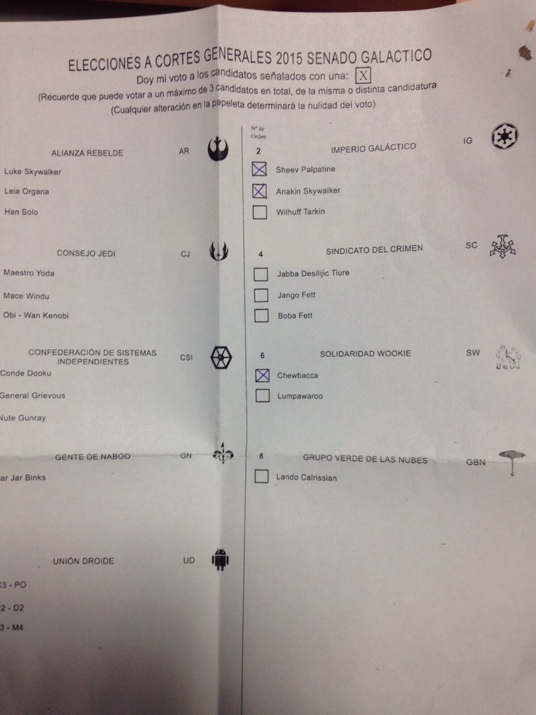 Ideas de papeletas originales para la gente que quiera votar nulo