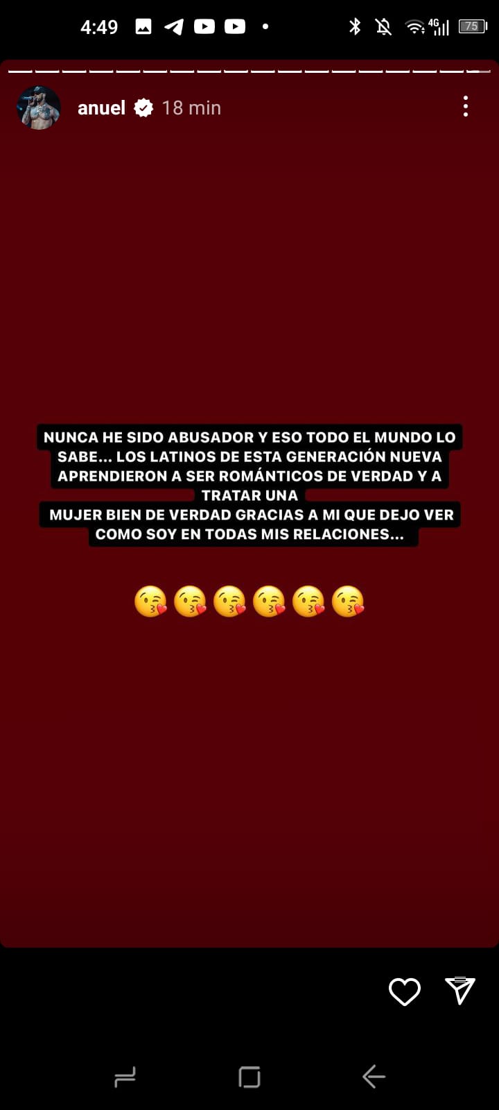 Anuel, Yailin y 6ix9ine son 3 regatoneros que están picados y llevan unas horas subiendo unas stories a Instagram que harían llorar a Pérez Reverte