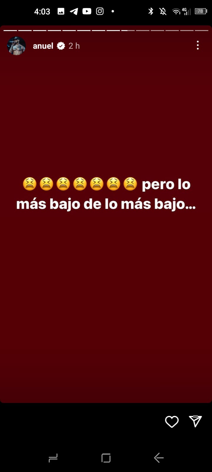 Anuel, Yailin y 6ix9ine son 3 regatoneros que están picados y llevan unas horas subiendo unas stories a Instagram que harían llorar a Pérez Reverte