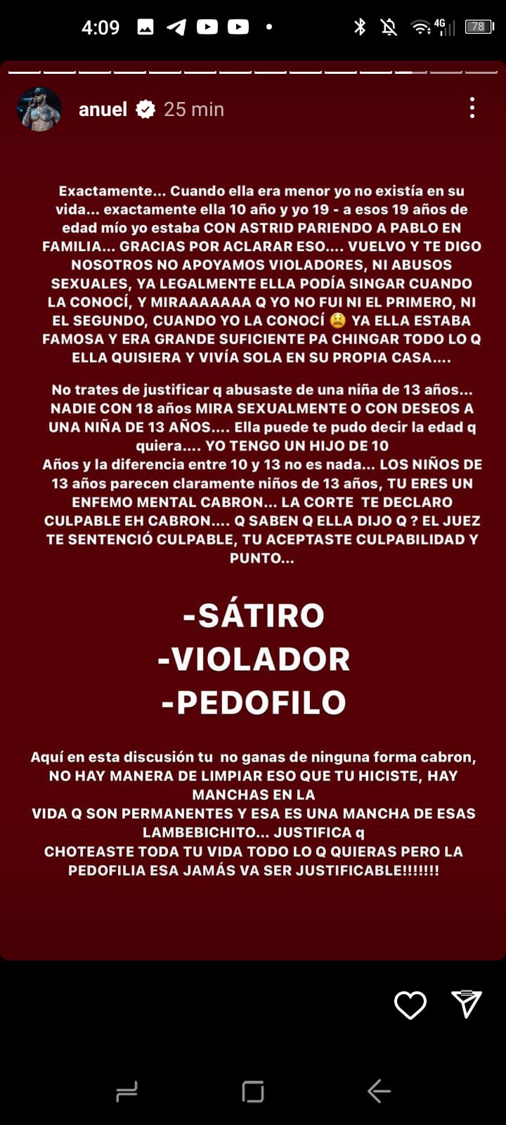 Anuel, Yailin y 6ix9ine son 3 regatoneros que están picados y llevan unas horas subiendo unas stories a Instagram que harían llorar a Pérez Reverte