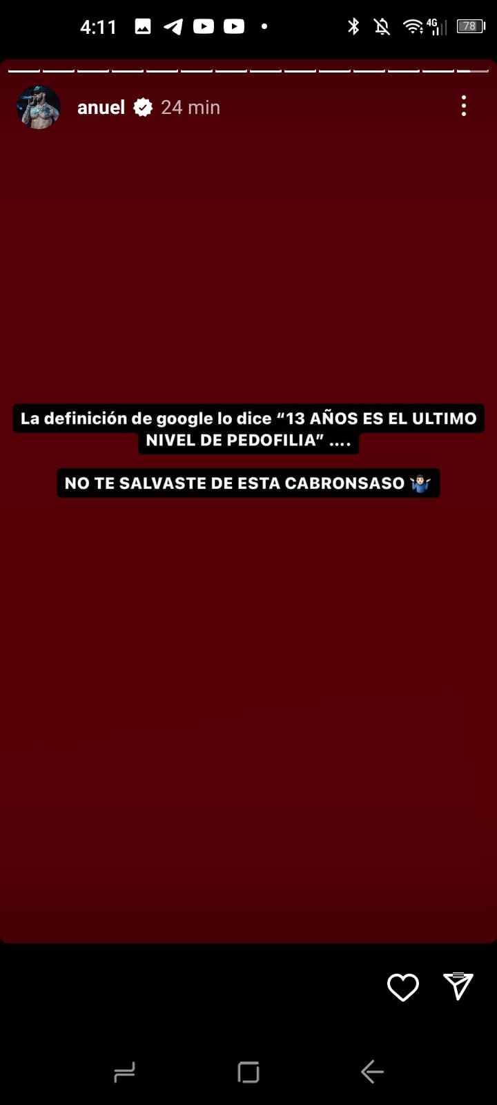 Anuel, Yailin y 6ix9ine son 3 regatoneros que están picados y llevan unas horas subiendo unas stories a Instagram que harían llorar a Pérez Reverte