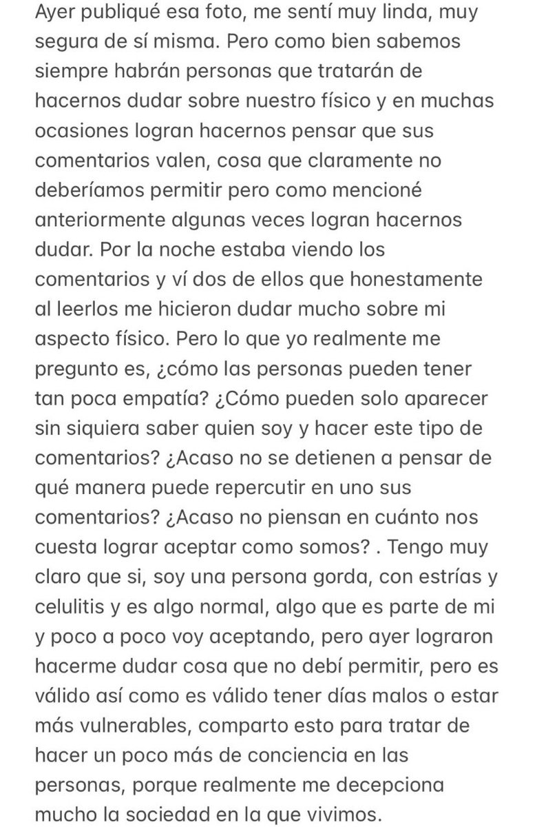 Estamos demasiado susceptibles con la gordofobia...