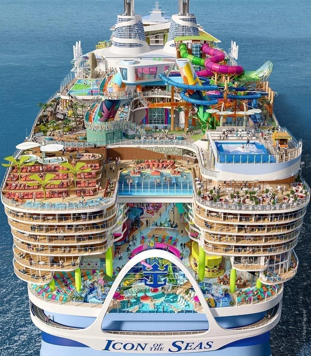 Así es Icon of the Seas, conocido como 'El nuevo Titanic', el crucero más grande y lujoso de la historia