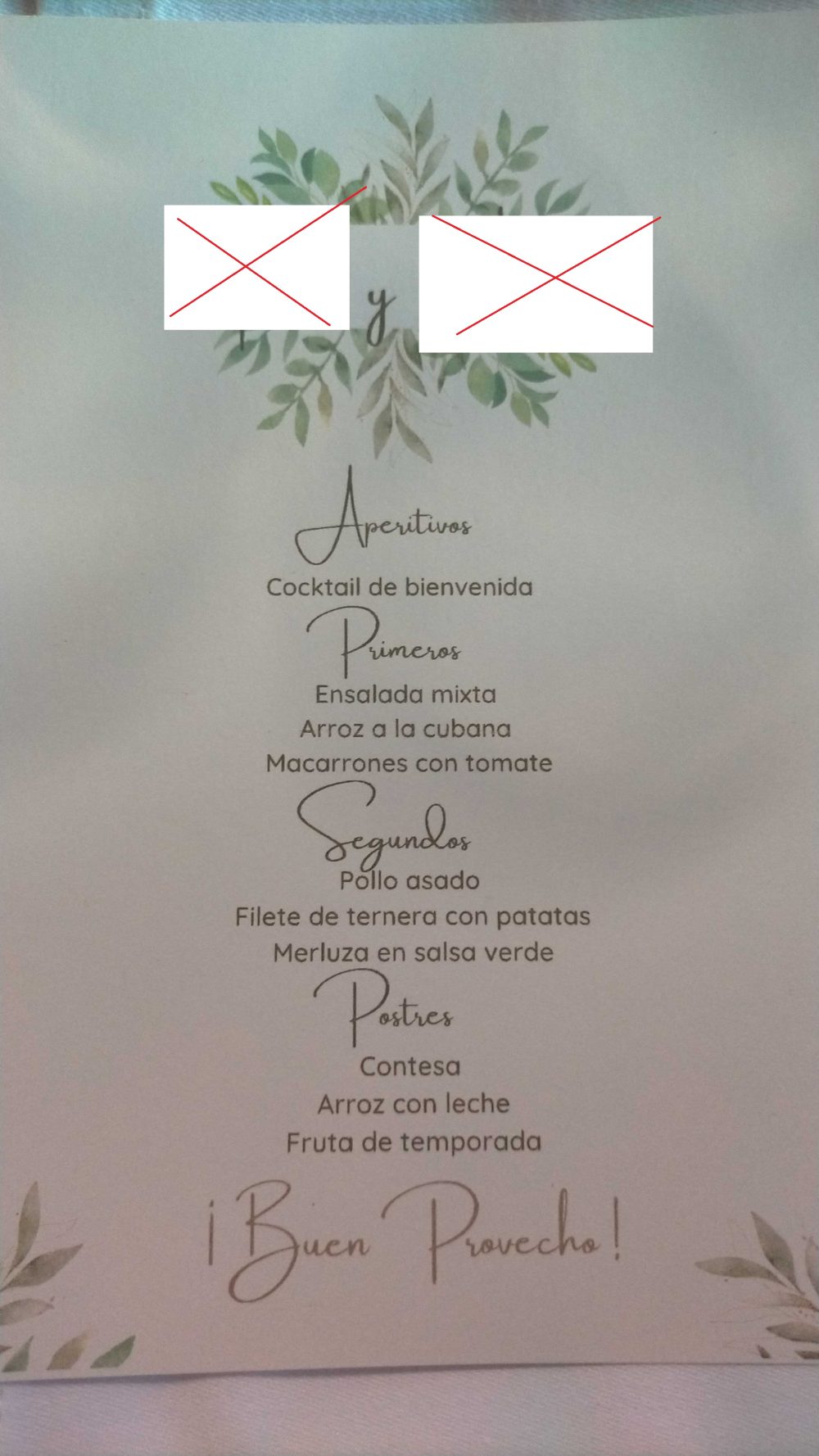 "Ayer tuve boda, di 350 euros de regalo y os enseño foto del menú demigrante que comí"