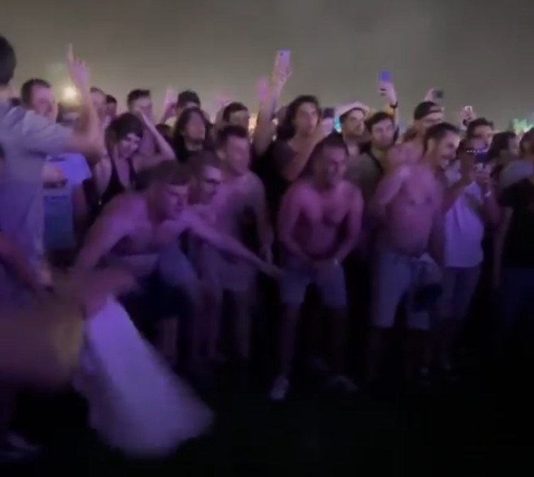 "Batalla medieval" en el concierto de Prodigy ayer en Madrid.