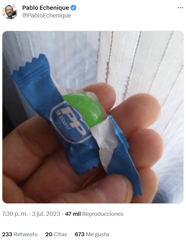 Casi todo lo que publica Echenique son heces putas, pero hoy me ha hecho gracia.