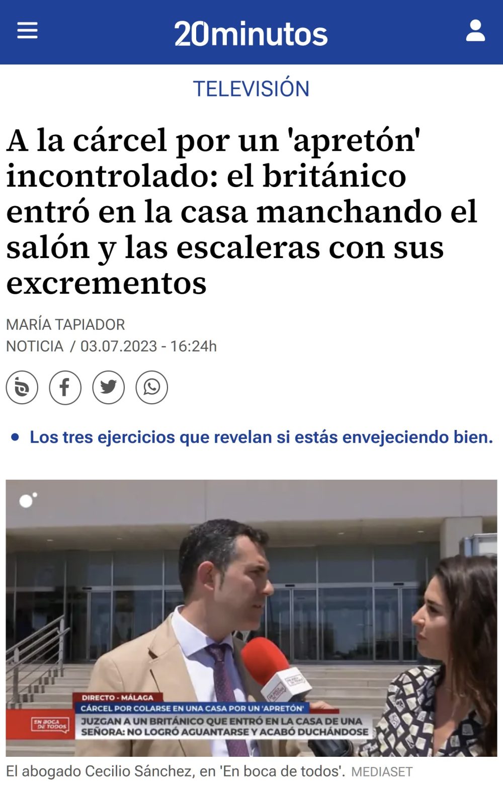 ¿Alguna vez habéis tenido una urgencia que os ha obligado a defecar rápidamente en cualquier sitio?