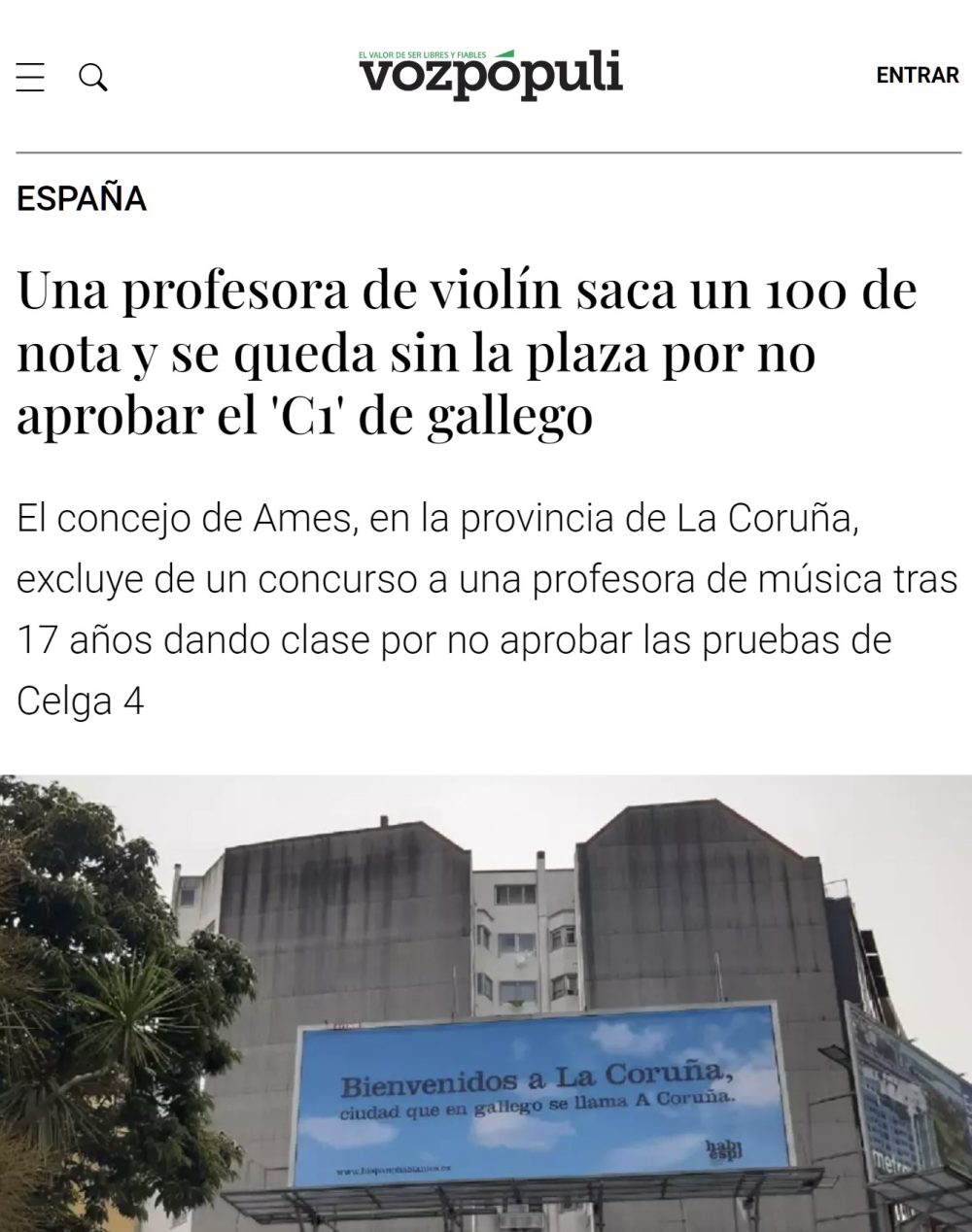 Profesora polaca que habla español, con notazas y full de experiencia, se queda fuera porque... no tiene el C1 de gallego.