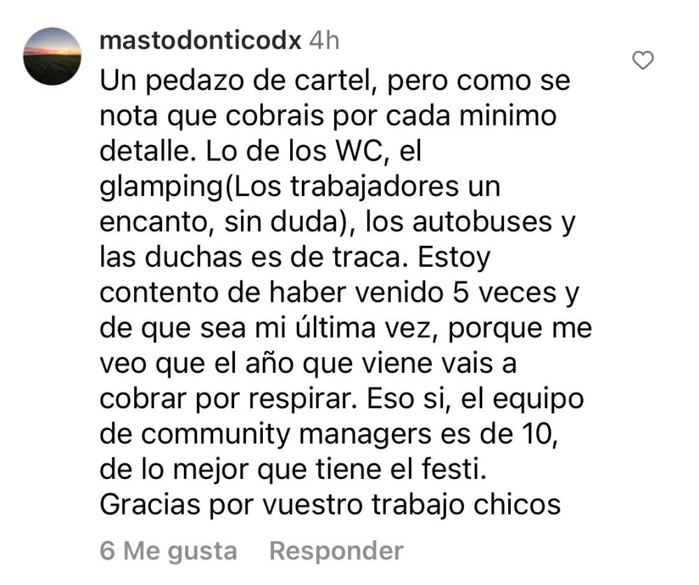 El festi que cuesta como irte de vacaciones una semana a Canarias.