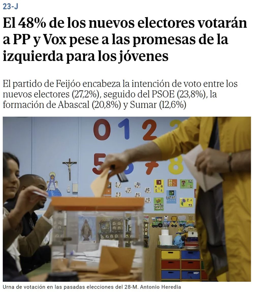 Igual en la izquierda se replantean eso de pedir el voto para los menores de 18 años...
