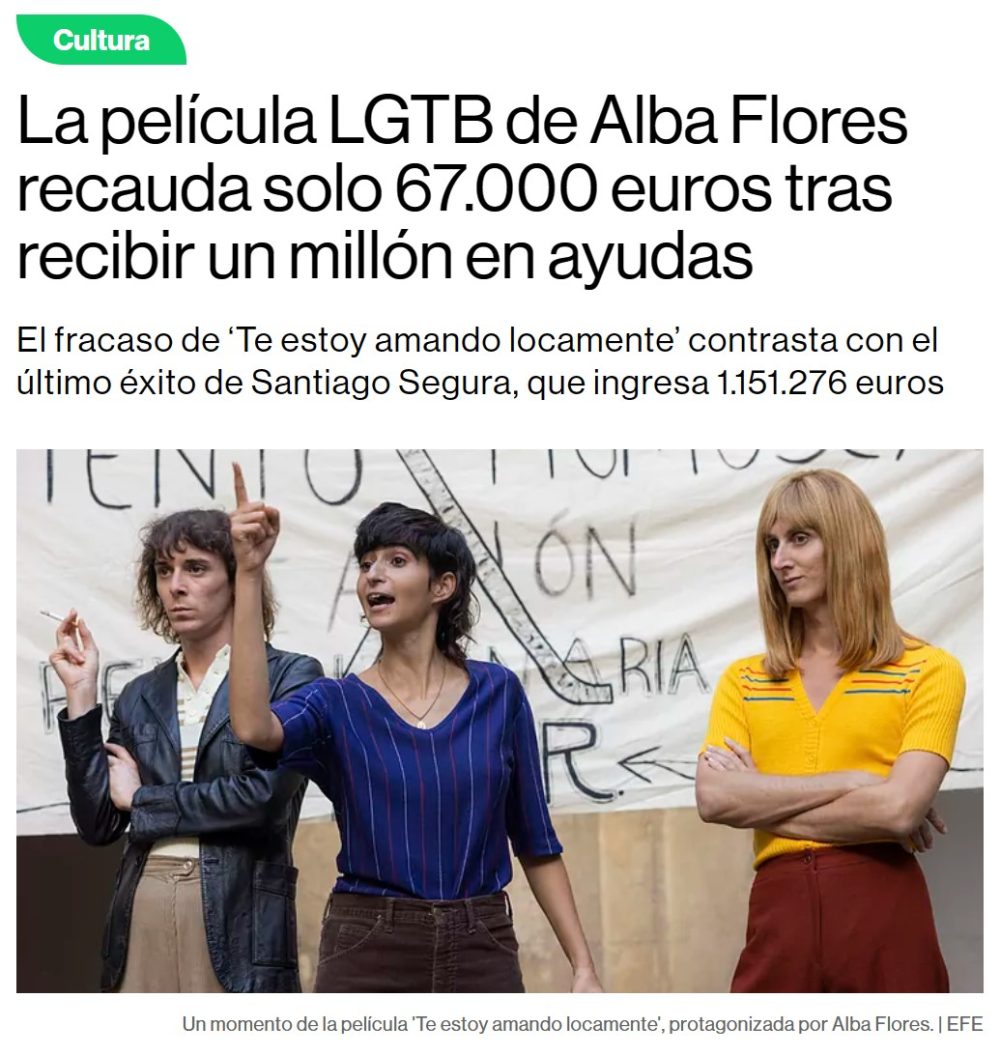 Película LGTB hipersubvencionada se da tremendo batacazo en taquilla... quién lo iba a imaginar.