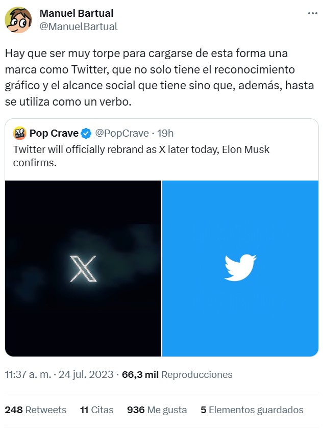 Definitivamente Twitter cambia su nombre por "X"