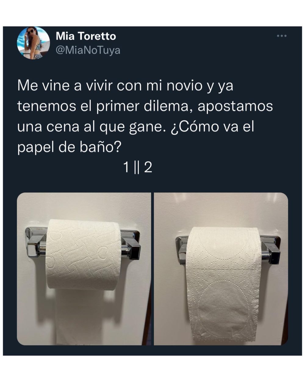 ¿Cuál es la orientación correcta del papel higiénico?