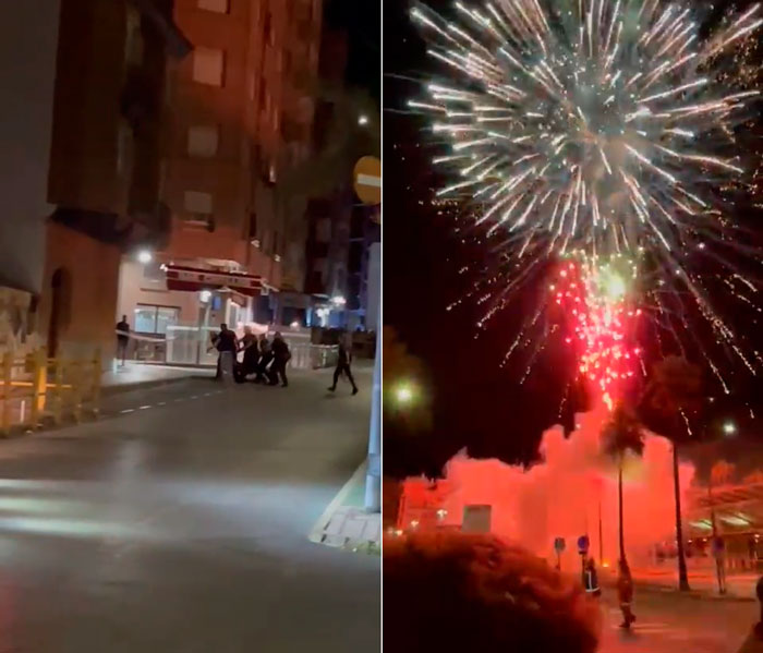 El loco del encierro de La Vall d'Uixó también intentó inmolarse durante unos fuegos artificiales.