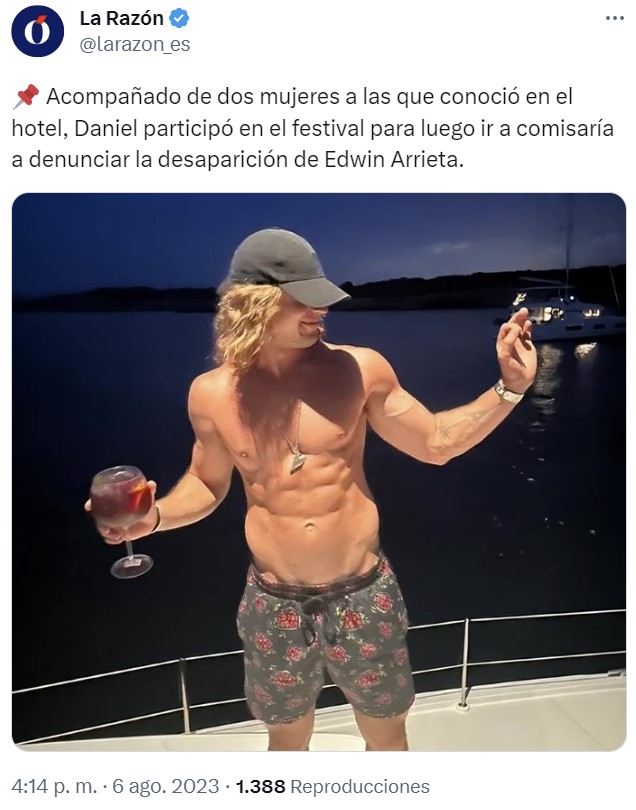 Daniel Sancho: "Estoy bien. La policía me trata muy bien"