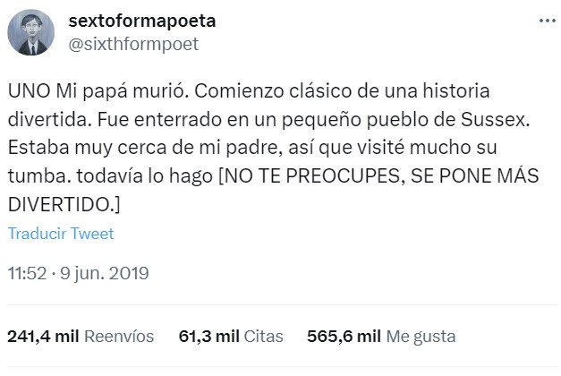 Historia truculenta con final inesperado.